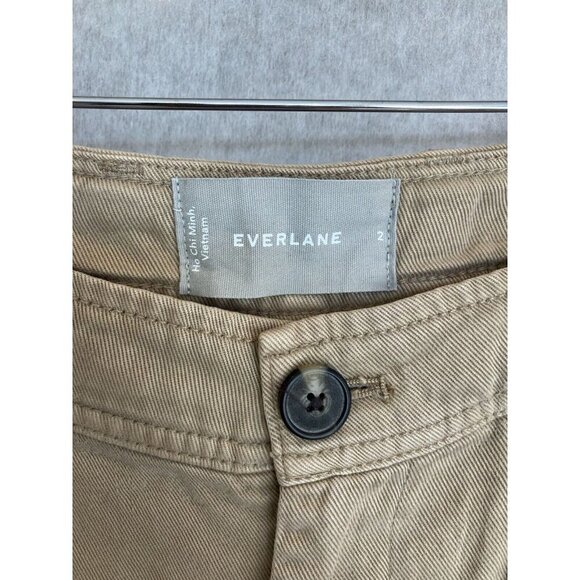 NWT Everlane Relaxed Fit Tencel Chinos Pants, Size 2, MSRP $118, Dark Khaki - Picture 7 of 13